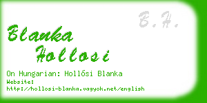 blanka hollosi business card